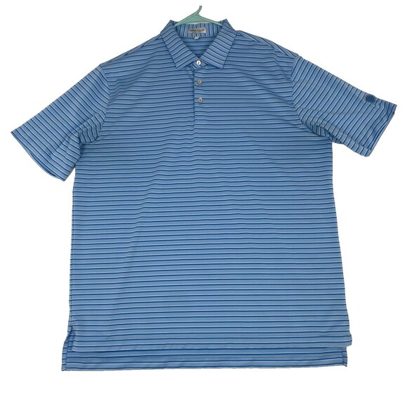 Peter Millar Polo Shirt Mens Sz XL Blue Summer Comfort Stretch‎ Golf Performance - Picture 1 of 13